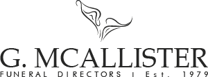 logo, cmallister, funeral directors, lily